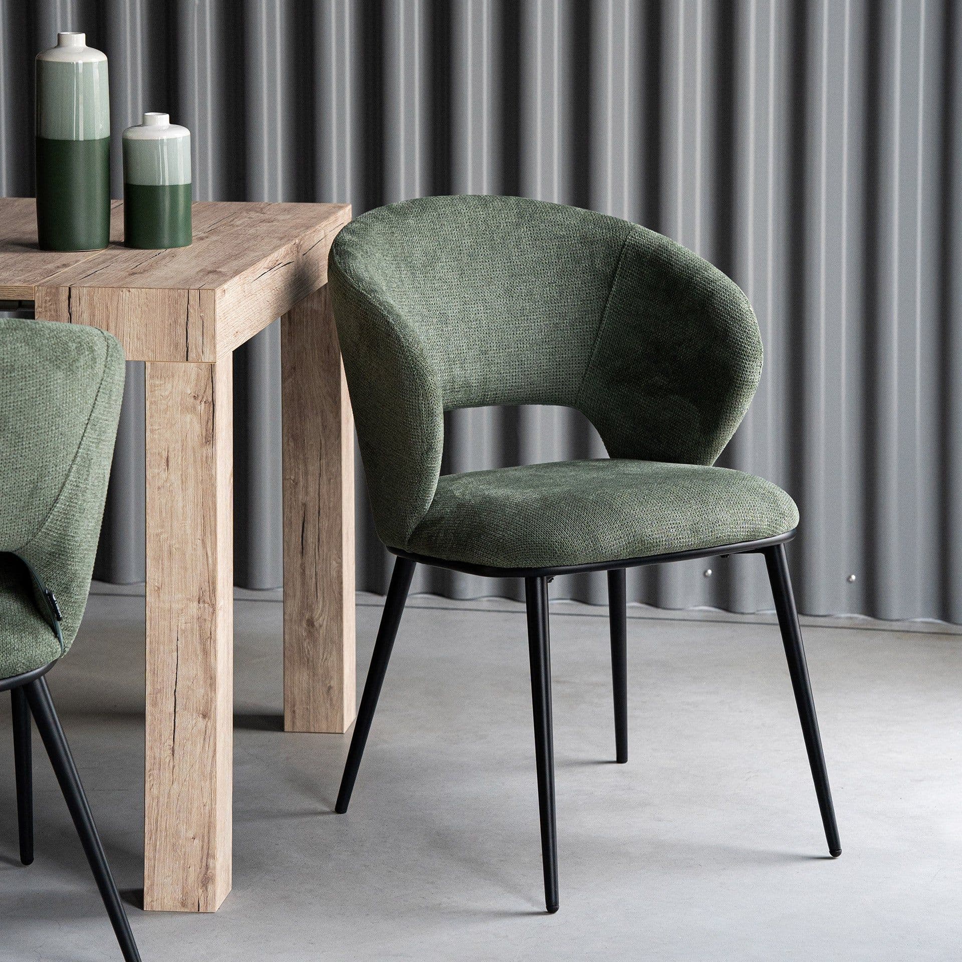 Chaises Alice, vert forêt, lot de deux, 224,91€