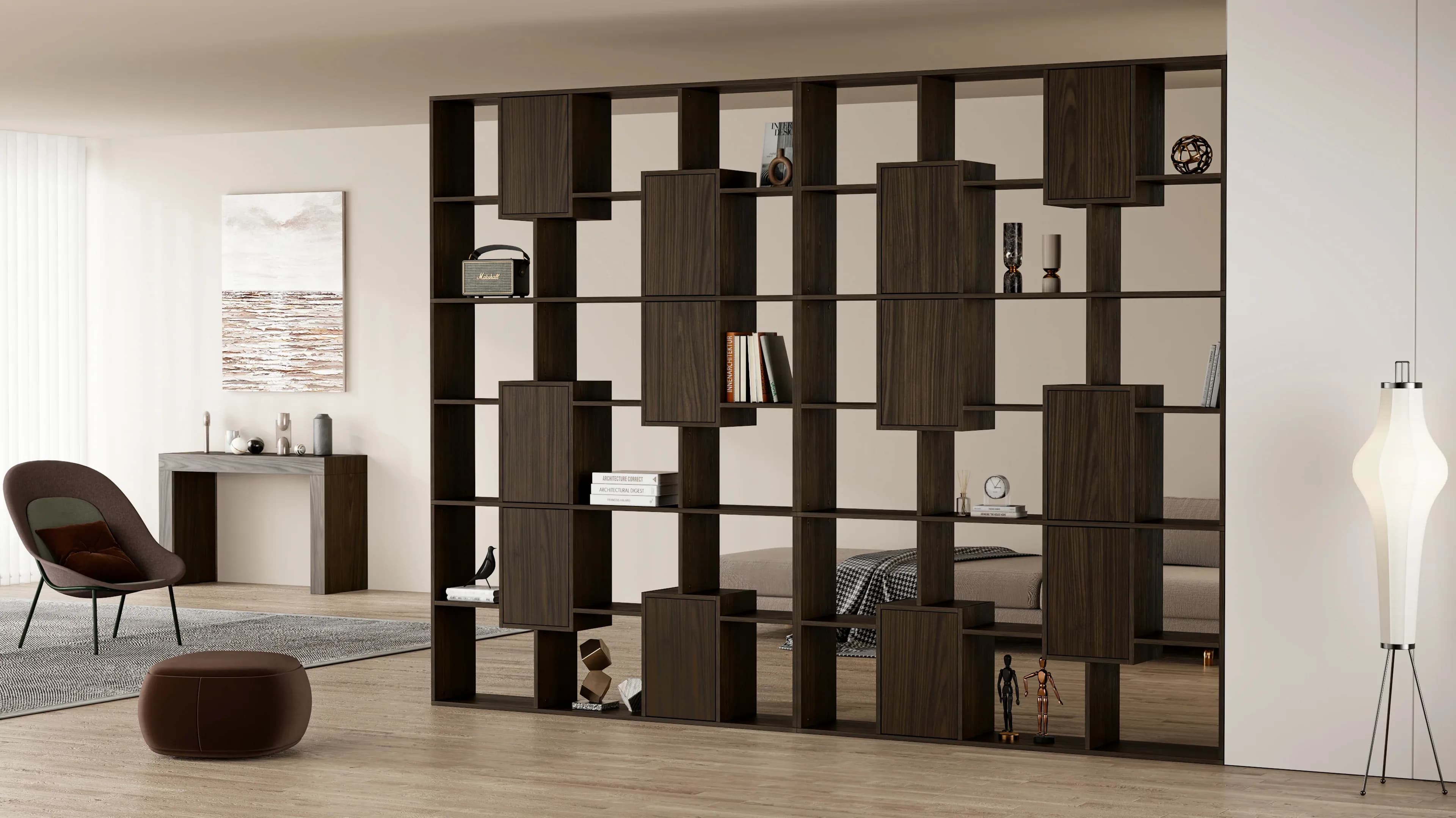 Lcopo XL murale avec portes, noyer américain, 1 684,29€